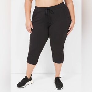 Lane Bryant LIVI knit Capri ankle Trouser drawstring plus workout pants 18/20